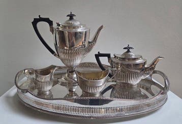 Drinkservies - Zilver - Elkington & Co servies, Antiek en Kunst