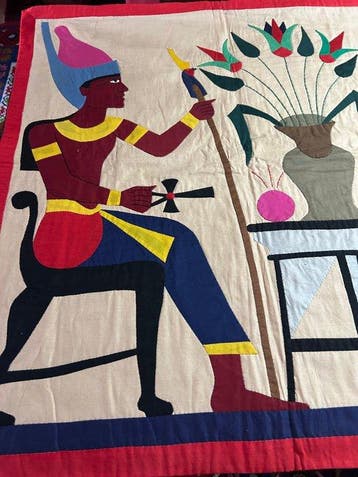 Wandtapijt - 87 cm - 172 cm - Typisch Egyptisch wandtapijt