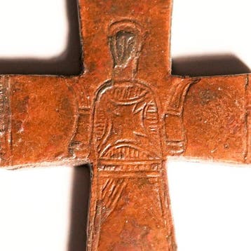Byzantijns Brons hangerkruis, 10 cm - ex Ifergan Museum