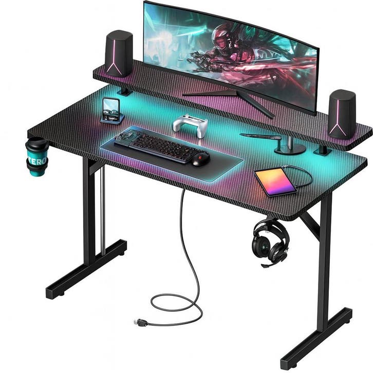 Lugia Pro Gaming Bureau - 80x50x88 cm - Led Verlichtingen -, Computers en Software, Monitoren, Verzenden