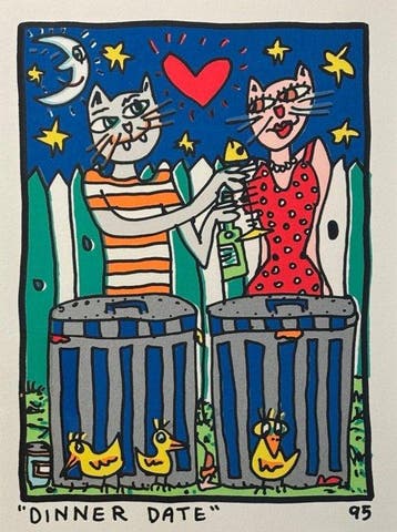 James Rizzi (1950-2011) - Dinner Date, Antiek en Kunst