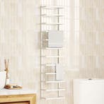 vidaXL Handdoekenrek 24x12x96 cm staal wit, Huis en Inrichting, Badkamer | Badtextiel en Accessoires, Verzenden, Nieuw