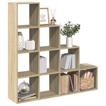 vidaXL Kamerscherm / boekenkast 131,5x29x131,5 cm hout, Verzenden, Nieuw