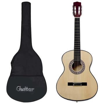 vidaXL Gitaar klassiek beginner met tas 4/4 39, Verzenden
