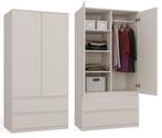 Kledingkast creme 90 cm met legplanken en roedestang Creme, Huis en Inrichting, Kasten | Kleerkasten, Verzenden, Nieuw, 50 tot 100 cm