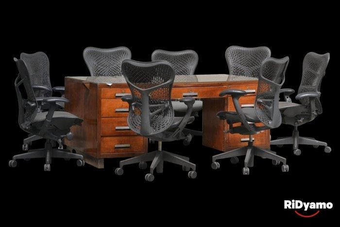 Herman Miller - Stoel (8) - Mirra - Plastic, Metaal, Textiel, Antiquités & Art, Art | Objets design