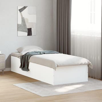 vidaXL Bedframe bewerkt hout wit 100x200 cm, Verzenden