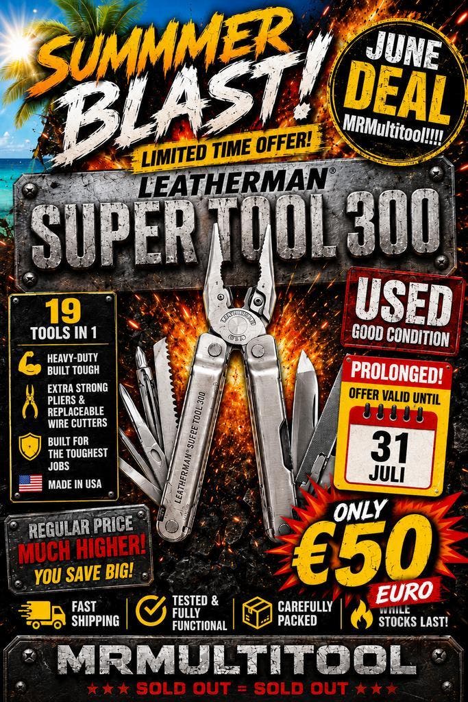 LEATHERMAN SUPER TOOL 300  USED – IN GOEDE STAAT, Caravans en Kamperen, Kampeergereedschap, Gebruikt, Verzenden