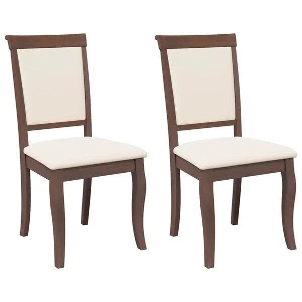 Massief houten stoelen 2 stuks | Tweede kansje, OP=OP, Huis en Inrichting, Stoelen, Bruin, Twee, Zo goed als nieuw, Stof, Verzenden