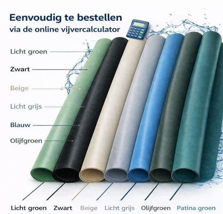 PVC Vijverfolie –Goedkoop - Verschillende kleuren en maten, Tuin en Terras, Vijvers, Nieuw