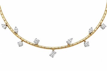 Halsketting - 18 karaat Geel goud - 1.56ct. tw. Diamant, Nieuw