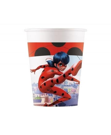 Miraculous Ladybug Bekers 200ml 8st, Verzenden, Nieuw