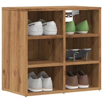 vidaXL Schoenenkast 52x30x50 cm artisanaal eikenkleur, Verzenden
