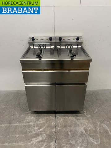 Friteuse double Stilfer en acier inoxydable, 2 x 15 litres,, Articles professionnels, Verzenden