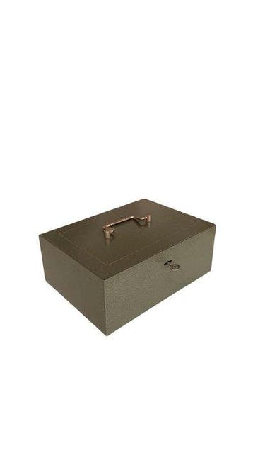 Elegant Vintage Strongbox with Gold Detailing - Brandkast -