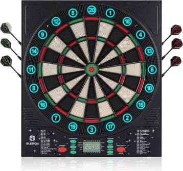 BLESION Dartbord + 6 darts | Tweede kansje | OP = OP, Verzenden, Nieuw, Dartbord met pijlen, Elektronisch