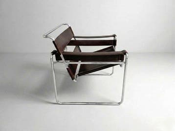 Knoll - Marcel Breuer - Fauteuil - WASSILY - Métal, cuoio