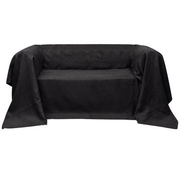 vidaXL Bankhoes 140x210 cm microsuède antraciet, Verzenden, Nieuw