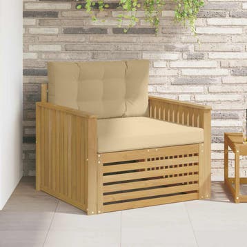 vidaXL Buitensofa Polyester Wit, Verzenden, Nieuw