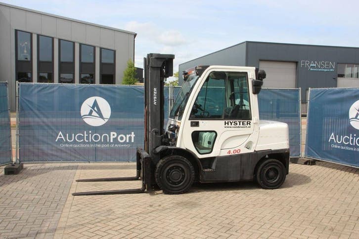 Veiling: Heftruck Hyster H4.0FT5 Diesel 4000kg 5.2m 2008, Zakelijke goederen, Machines en Bouw | Heftrucks en Intern transport