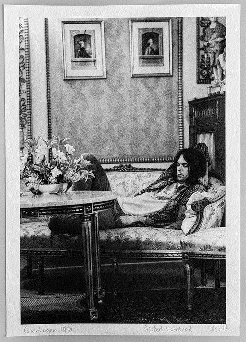 Gijsbert Hanekroot - Neil Young, Copenhagen, 1976, Antiek en Kunst, Kunst | Designobjecten