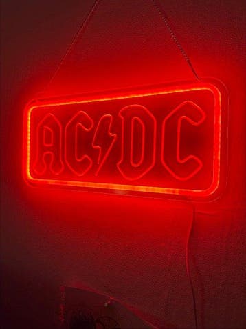 No reserve-AC DC Neon Led met ophangketting,lange kabel met