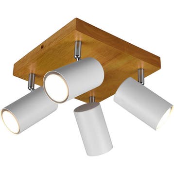 LED Plafondspot - Trion Milona - GU10 Fitting - 4-lichts - R, Verzenden, Nieuw
