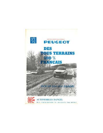 1982 PEUGEOT 504 DANGEL PICK UP BROCHURE FRANS, Ophalen of Verzenden, Nieuw