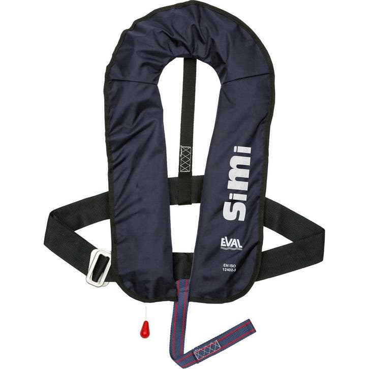 Eval Simi Automatisch Reddingsvest 160N met Rvs Gesp Blauw, Watersport en Boten, Watersportkleding, Nieuw, Ophalen of Verzenden