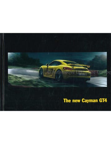 2015 PORSCHE CAYMAN GT4 HARDCOVER BROCHURE ENGELS