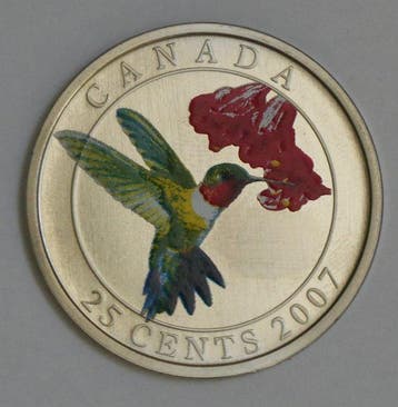 Canada. 25 Cents 2007/2008 (3 munten) Ruby-Throated