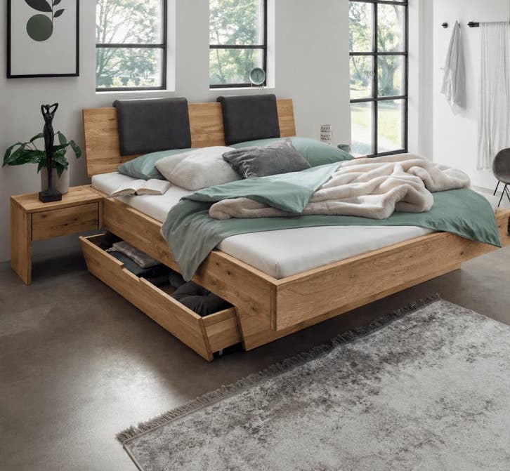Forestales Redwood Houten Bed met Bedlades - 140 x 220, Maison & Meubles, Chambre à coucher | Lits