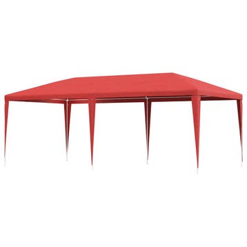 vidaXL Partytent Rood 600 x 300 x 255 cm PE en staal, Verzenden