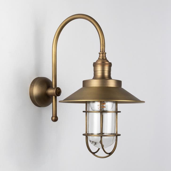 Stal- &amp; Boerderijlampen Muurlamp Jura Antiek Messing, Jardin & Terrasse, Éclairage extérieur, Envoi