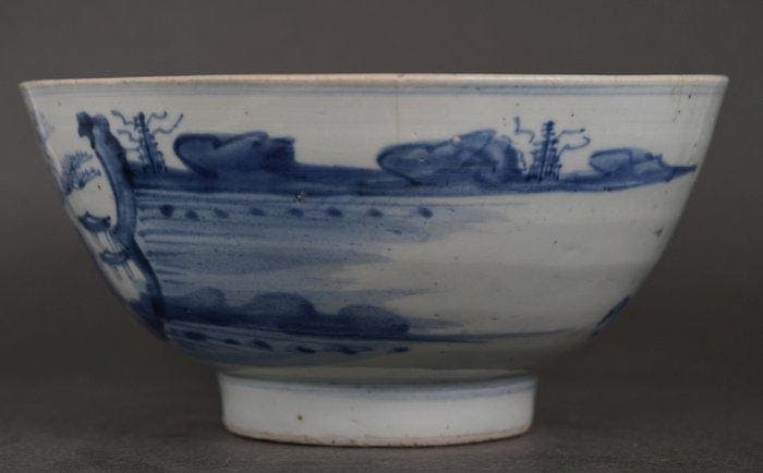 Ming (1368-1644) - Kom - Boat and Pavilion in Mountainous, Antiquités & Art, Antiquités | Autres Antiquités