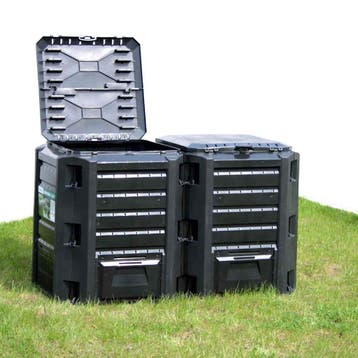 vidaXL Compostbak 1600 L zwart, Tuin en Terras, Verzenden, Nieuw