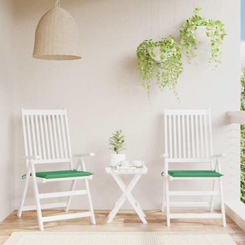 vidaXL Tuinstoelkussens 2 st 40x40x4 cm oxford stof groen, Verzenden, Nieuw