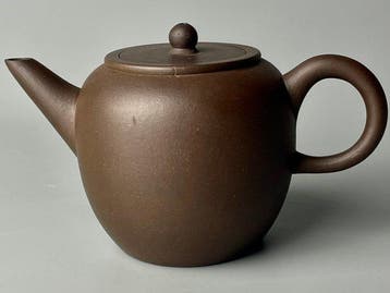 Theepot - Yixing klei - Nr.1 Zwarte Appel Theepot, Antiek en Kunst