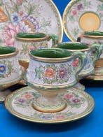 Gialletti Deruta – Kaffee-Service – Keramik handbemalt mit, Antiek en Kunst