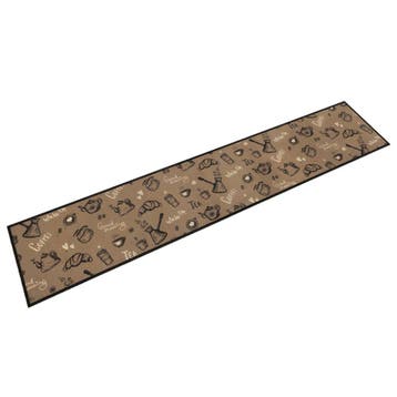 vidaXL Keukenmat wasbaar ochtendprint 60x300 cm fluweel, Verzenden