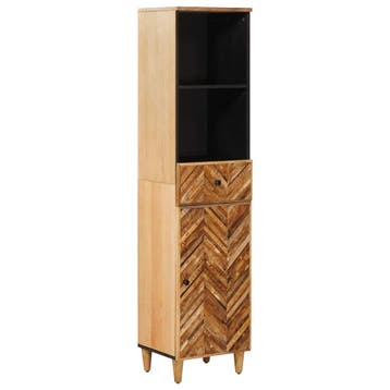 vidaXL Badkamerkast Bruin 38 x 33,5 x 160 cm Massief Mango, Huis en Inrichting, Badkamer | Badkamermeubels, Verzenden, Nieuw