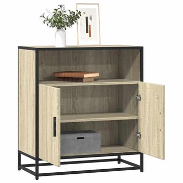 vidaXL Dressoir 68x35x76 cm bewerkt hout sonoma eikenkleurig, Verzenden