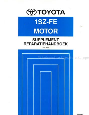 2000 TOYOTA YARIS | ECHO 1SZ-FE MOTOR WERKPLAATSHANDBOEK