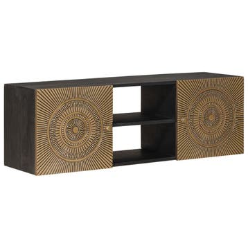vidaXL TV Kast met plank met opslag met de deur Koper 105 x, Huis en Inrichting, Woonaccessoires | Cd- en Dvd-rekken, Verzenden
