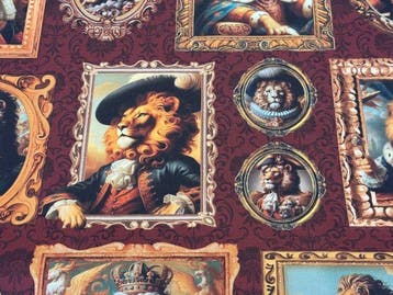 Koninklijke Galerij der Geïllustreerde Leeuwen - Meubelstof, Antiek en Kunst