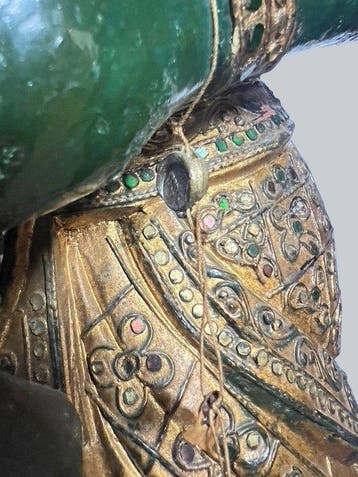 Zeer groot handgesneden houten Boeddhistische-beeld – 113 cm