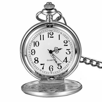 Fako - Zakhorloge - XXL - Classic - Ø 47mm - Zilverkleurig, Verzenden, Nieuw