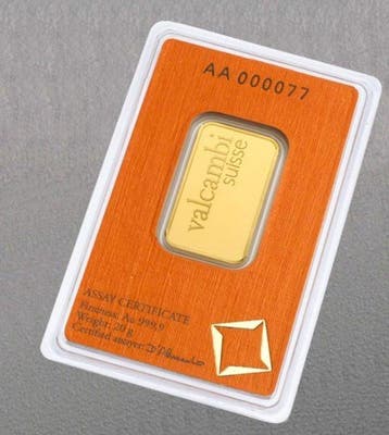 20 grammes - Or - Valcambi, Switzerland