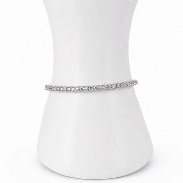 Bracelet de tennis - 18 carats Or blanc - 5.40ct. tw.
