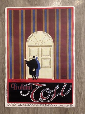 Mauzan Achille - Profumi Tosi – Manifesto pubblicitario, Antiek en Kunst